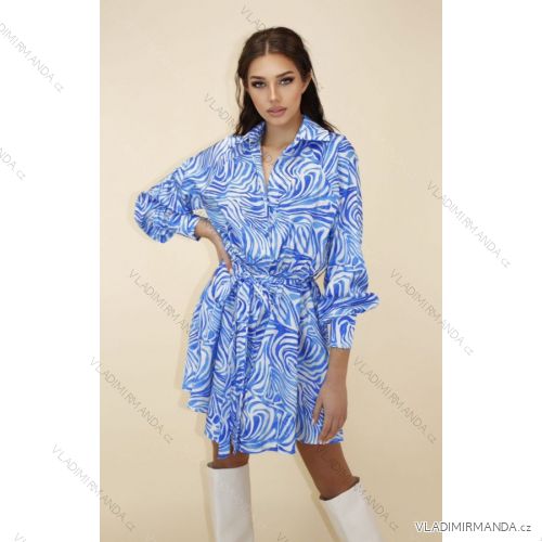 Šaty košeľové dlhý rukáv dámske (S/M ONE SIZE) TALIANSKA MÓDA IMPLM233369000
