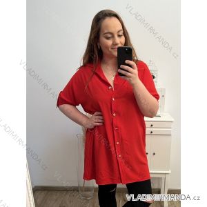 Košeľa dlhý rukáv dámska nadrozmer (2XL/3XL ONE SIZE) TALIANSKA MóDA IM423105