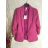 Sako dlhý rukáv dámske (S-XL) TALIANSKA MÓDA IMPGM237647-06 ružová S