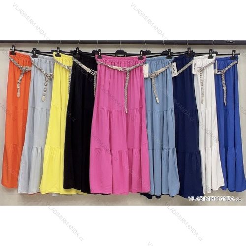 Sukňa dlhá s opaskom dámska (S/M/L ONE SIZE) TALIANSKA MÓDA IMWB23126