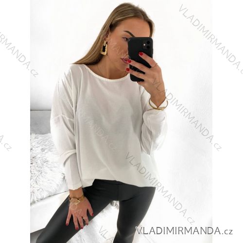 Tunika/blúzka dlhý rukáv dámska (S/M/L/XL/2XL ONE SIZE) TALIANSKA MÓDA IMPGM235734
