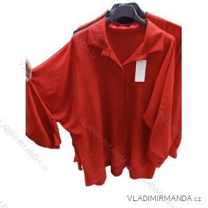 Košeľa oversize dlhý rukáv dámska nadrozmer (XL/2XL ONE SIZE) TALIANSKA MÓDA IMBM23015