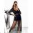 Body krajkové dlhý rukáv dámske (S/M ONE SIZE) TALIANSKA MÓDA IMPGM232597