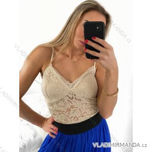 Body tielko elegantné čipkované dámske (S / M ONE SIZE) TALIANSKÁ MÓDA IMM22291/DU