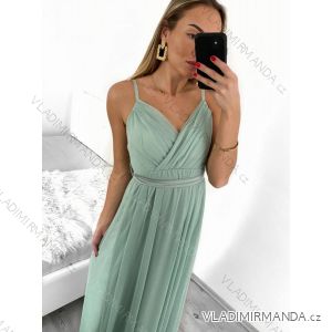 Šaty dlhé letné bez rukávu dámske (S/M ONE SIZE) TALIANSKA MÓDA IMPSH223670/DR