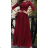 Šaty dlhé elegantný dlhý rukáv dámske (S/M ONE SIZE) TALIANSKA MÓDA IMPMG23073
