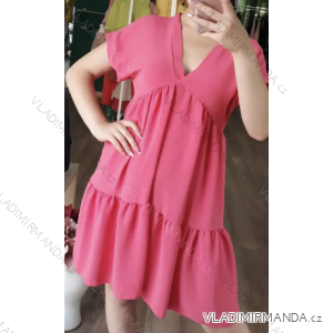 Šaty krátky rukáv dámske (S/M ONE SIZE) TALIANSKA MÓDA IMPMG238929A