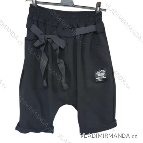 Kraťasy tepláky krátke dámske (S / M / L ONE SIZE) TALIANSKA MODA IM4211024/DUR čierna S/M