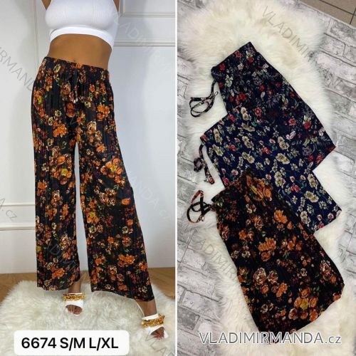 Nohavice letné dlhé dámske (S/ML/XL) TURECKÁ MÓDA TMWL236674