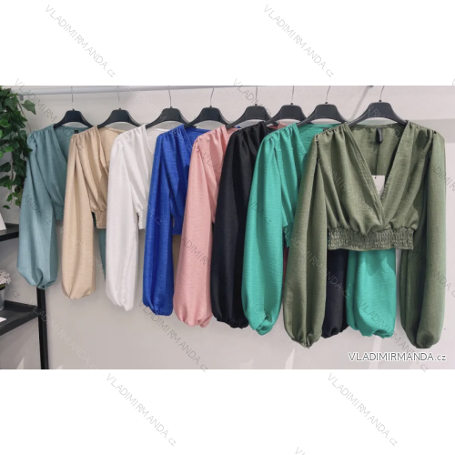 Crop top dlhý rukáv dámsky (S/M ONE SIZE) TALIANSKA MÓDA IMPMG238949