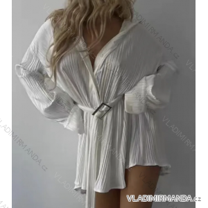 Šaty košeľové dlhý rukáv dámske (S/M ONE SIZE) TALIANSKA MÓDA IMPCF2326805