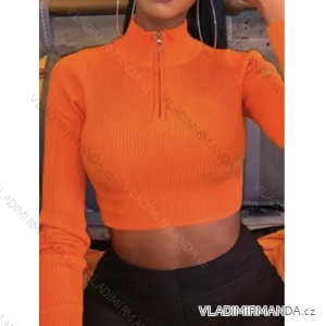 Crop top dlhý rukáv dámsky (S/M ONE SIZE) TALIANSKA MÓDA IMPCF23M7559