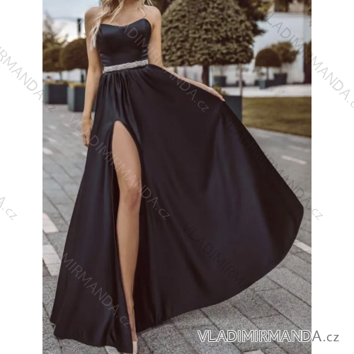 Šaty dlhé elegantné na ramienka dámske (S/M ONE SIZE) TALIANSKA MÓDA IMPGM233795