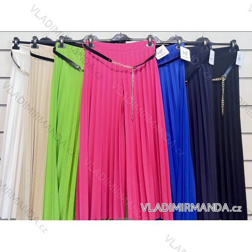Sukňa dlhá skladaná s opaskom dámske (S/M ONE SIZE) TALIANSKA MÓDA IMPSH2323139
