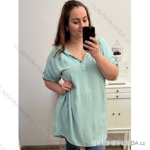 Tunika/šaty s kapucňou dlhý rukáv dámska nadrozmer (2XL/3XL ONE SIZE) TALIANSKA MóDA IM423IRIS