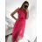 Šaty elegantné tilové krátke bez rukávov spoločenské dámske (S/M ONE SIZE) TALIANSKA MÓDA IMM23FL9665/DU biela