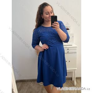 Elegantní šaty 3/4 rukáv dámske nadrozmer (XL/2XL/3XL ONE SIZE) TALIANSKA MóDA IM423PALERMO