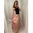 Sukňa dlhá satenová dámska (S/M ONE SIZE) TALIANSKA MÓDA IMM23HG2507/DUR S/M staroružová